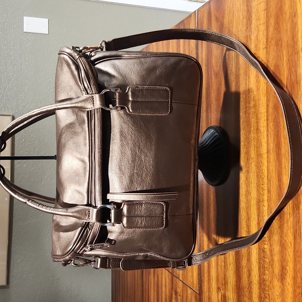 Massi Leather Folfover Handbag/Crossbody Bag